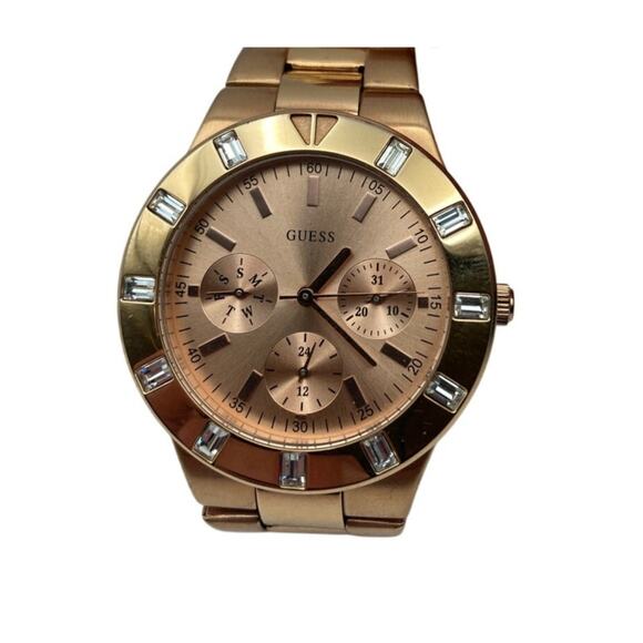 GUESS Women's Watch Rose Tone U13013L1 with New Battery - Picture 1 of 6
